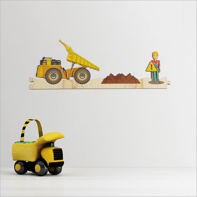 Wall Art - Pine Jigsaw Strip Construction Site 1