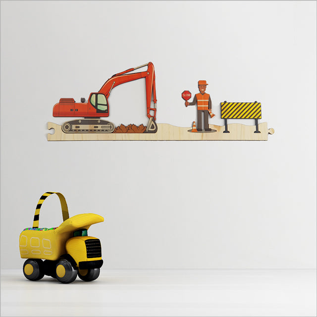 Wall Art - Pine Jigsaw Strip Construction Site 2