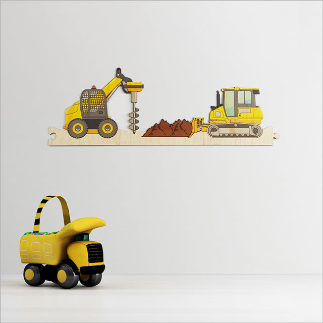 Wall Art - Pine Jigsaw Strip Construction Site 4