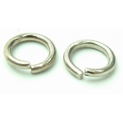 Pack of 100 chrome Ball Chain Jump Rings R465 No. 8, perfect for DIY jewelry and crafts, offering secure connections.