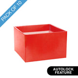 Medium No.6 Posy Box Autolock Base Pk10 Red (16x12cmH)