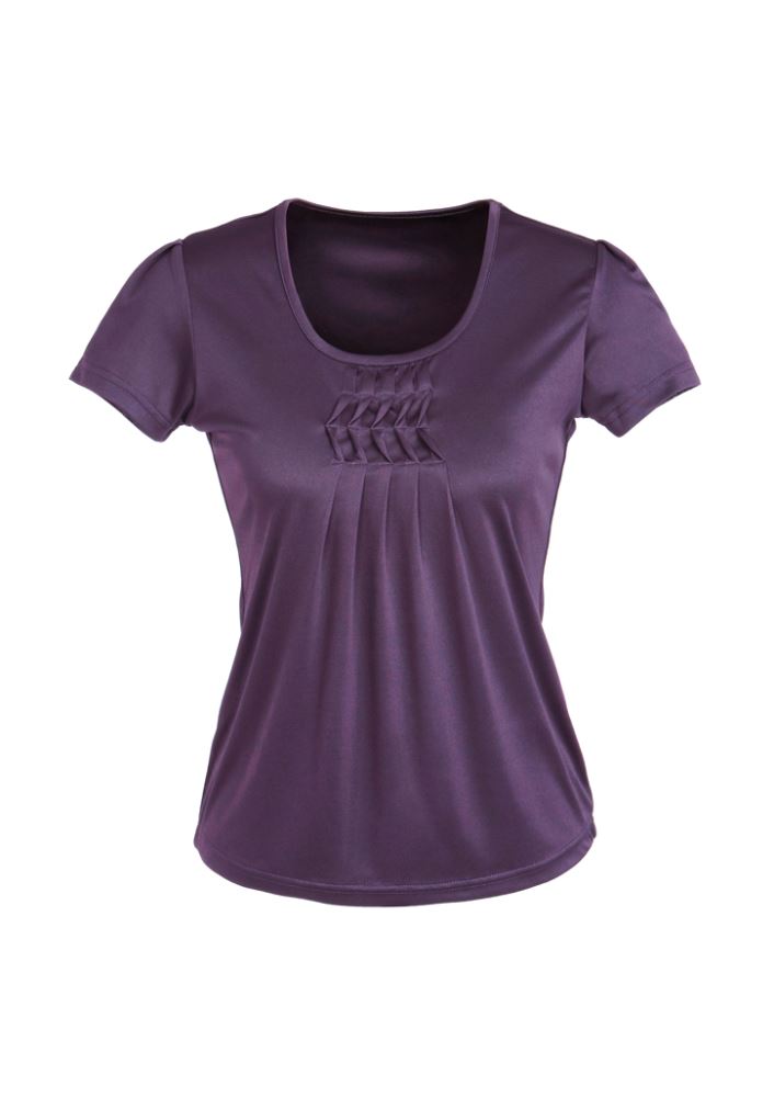 Ladies Deco Top - Grape - Size 14 - Biz Collection