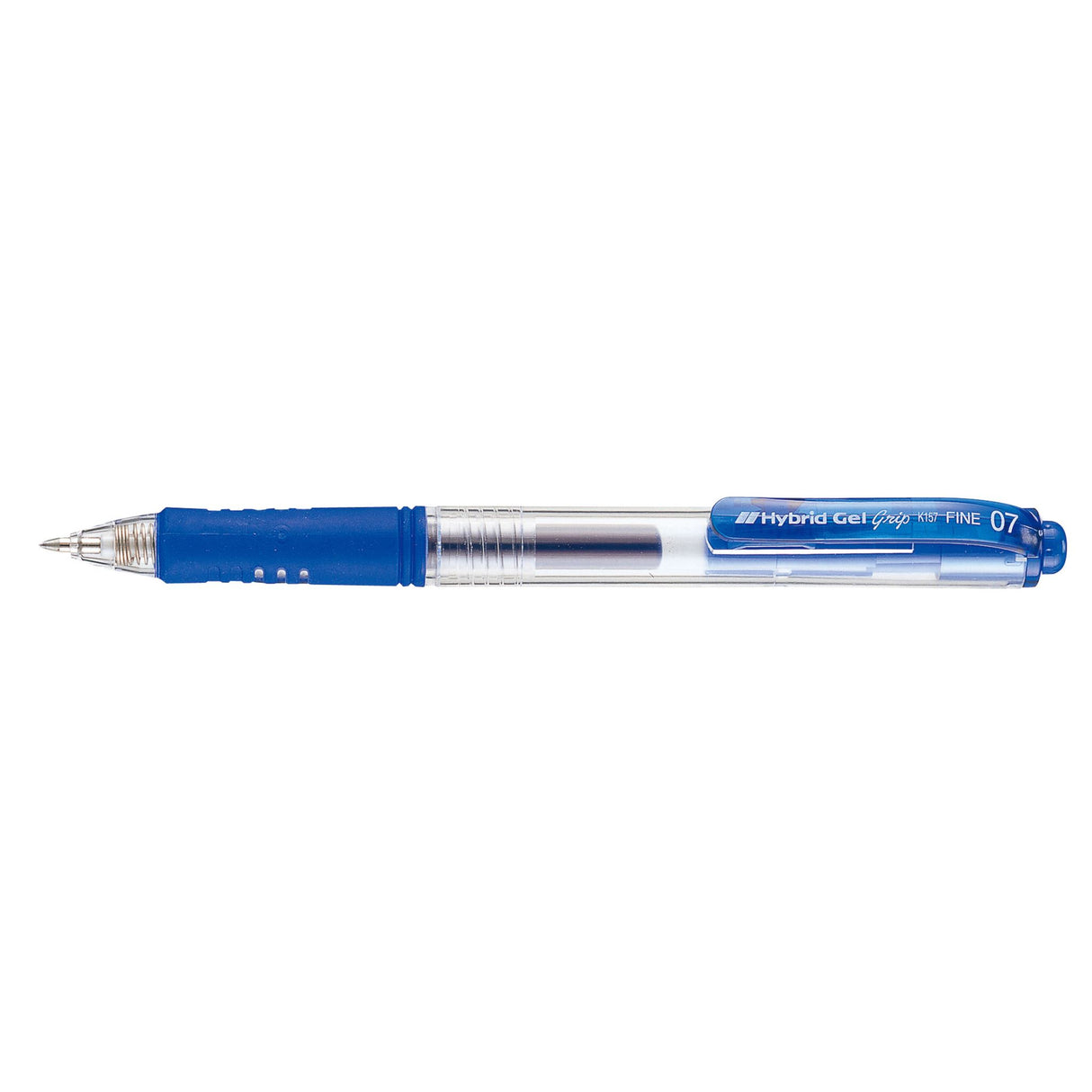 Pentel Hybrid Gel Grip - Retractable 0.7mm (Blue) - Pack of 12