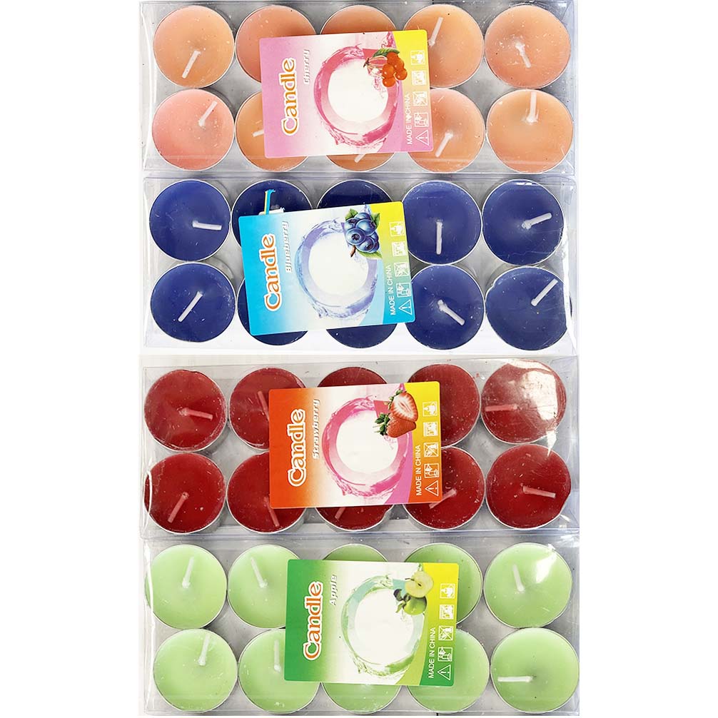 Assorted Tea Light Candles 10pk - Box of 10 Packs