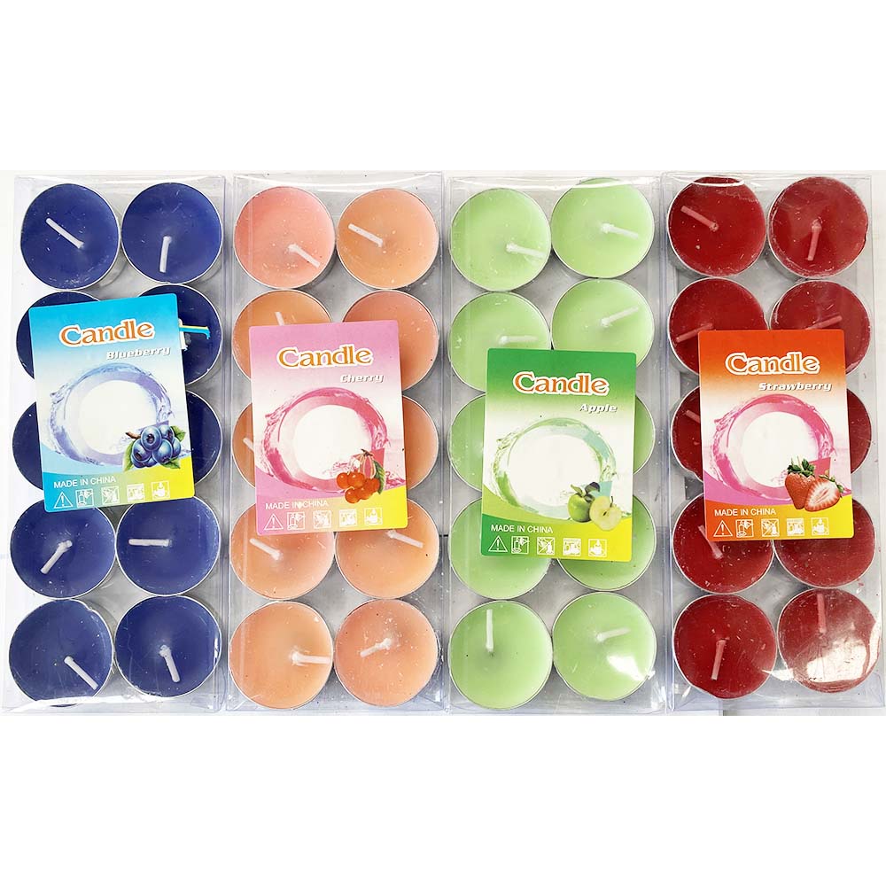 Assorted Tea Light Candles 10pk - Box of 10 Packs