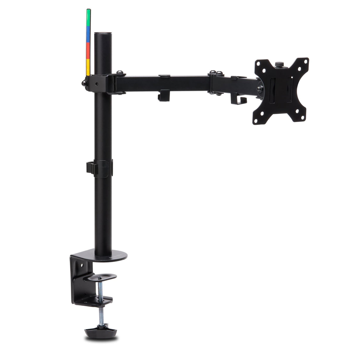 KENSINGTON SMARTFIT ERGO single monitor arm in black, featuring ergonomic height adjustment and flexible viewing angles.