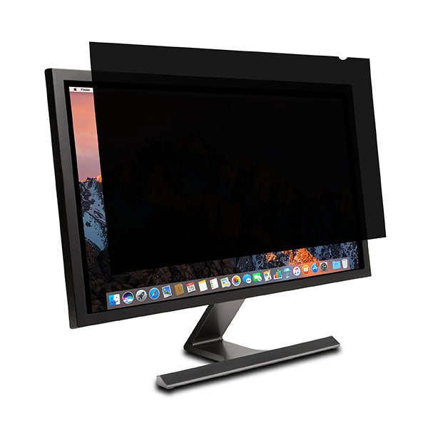 Kensington Privacy Screen for 27" monitors limits viewing to 30°, reduces blue light, and offers dual matte/glossy options.