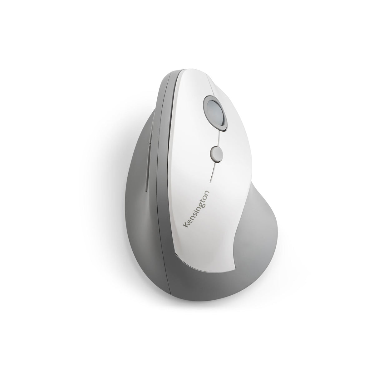 Kensington Profit Vertical Wireless Mouse in grey, designed for ergonomic comfort with a natural handshake position.