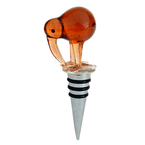Brown Kiwi Glass Bottle Stoppe - Smartfox