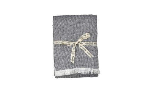 Throw - Chambray Waffle (Charcoal)