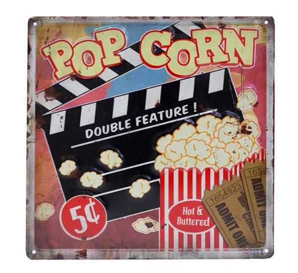 Wall Art / Plaque - Pop Corn - Metal