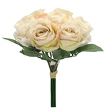 Artificial / Faux Flowers - Rose Bouquet Champagne