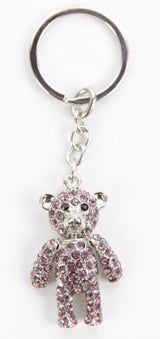 Teddy Bear Keyring with Crystals (4.3cm)