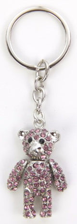 Teddy Bear Keyring with Crystals (4.3cm)