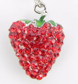Strawberry Keychain with Crystals
