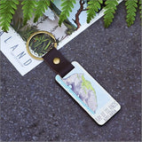 Bamboo Keyring Printed: Bay of Islands Keyrings + Keychains