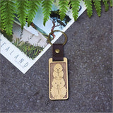 Bamboo Keyring : Kiwi 2 Keyrings + Keychains