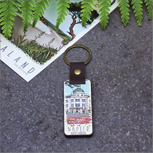 Bamboo Keyring Printed: Napier 1 (T&G) Keyrings + Keychains