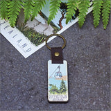 Bamboo Keyring Printed: Queenstown (gondola) Keyrings + Keychains