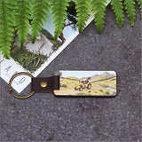 Bamboo Keyring Printed: Sheep + Tractor Keyrings + Keychains