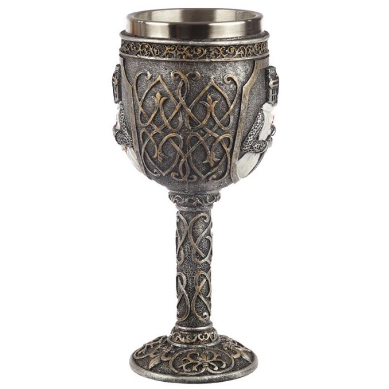 Goblet - Decorative Crusader Knight (19.5cm)