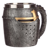 Tankard - Decorative Medieval Helmet and Chain Mail (16.5cm)
