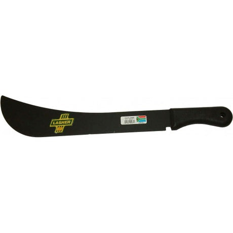 Machette Poly-Handle Lasher with a durable 18-inch carbon steel blade for gardening and outdoor tasks.