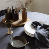 Linen Tablecloth 150x275cm Charcoal- Bambury