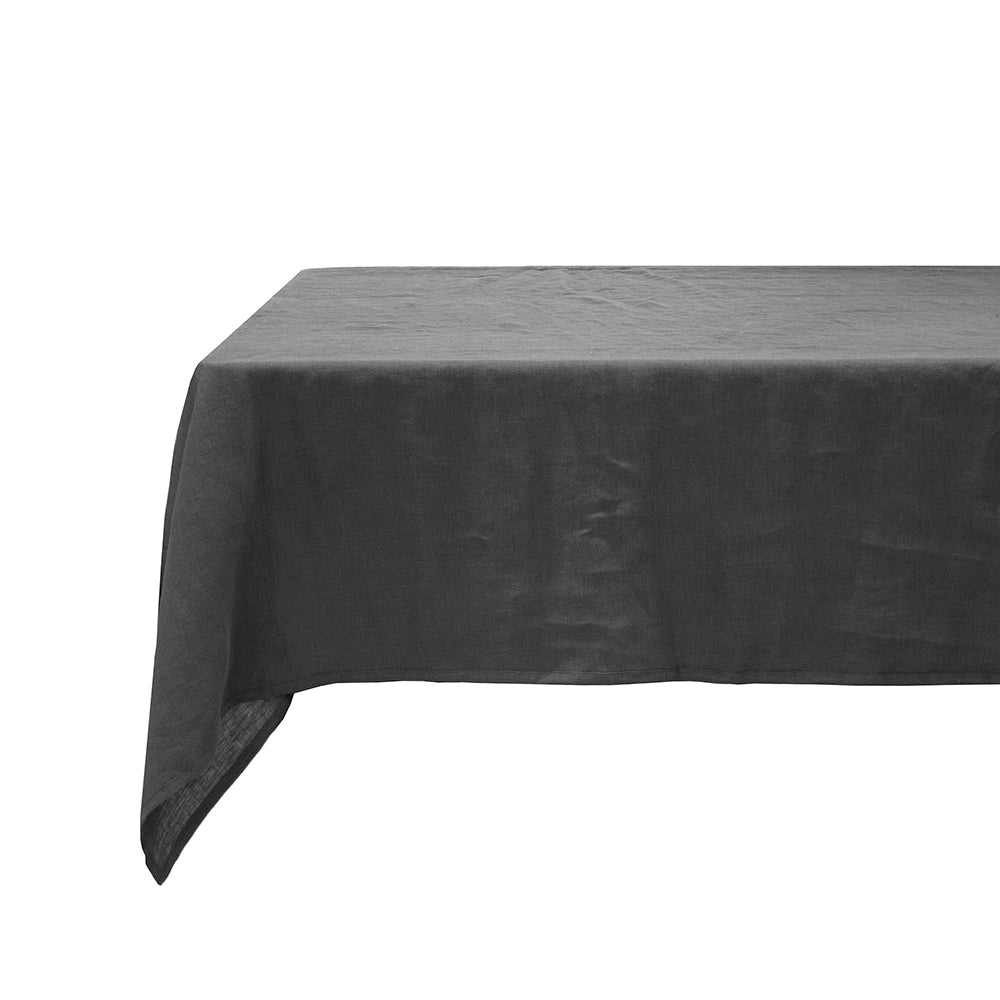 Linen Tablecloth 150x275cm Charcoal- Bambury