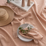 Linen Table Runner 35x180cm Tea Rose- Bambury
