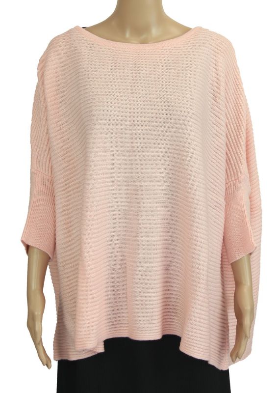 London Ribbed Sweater Top - PINK