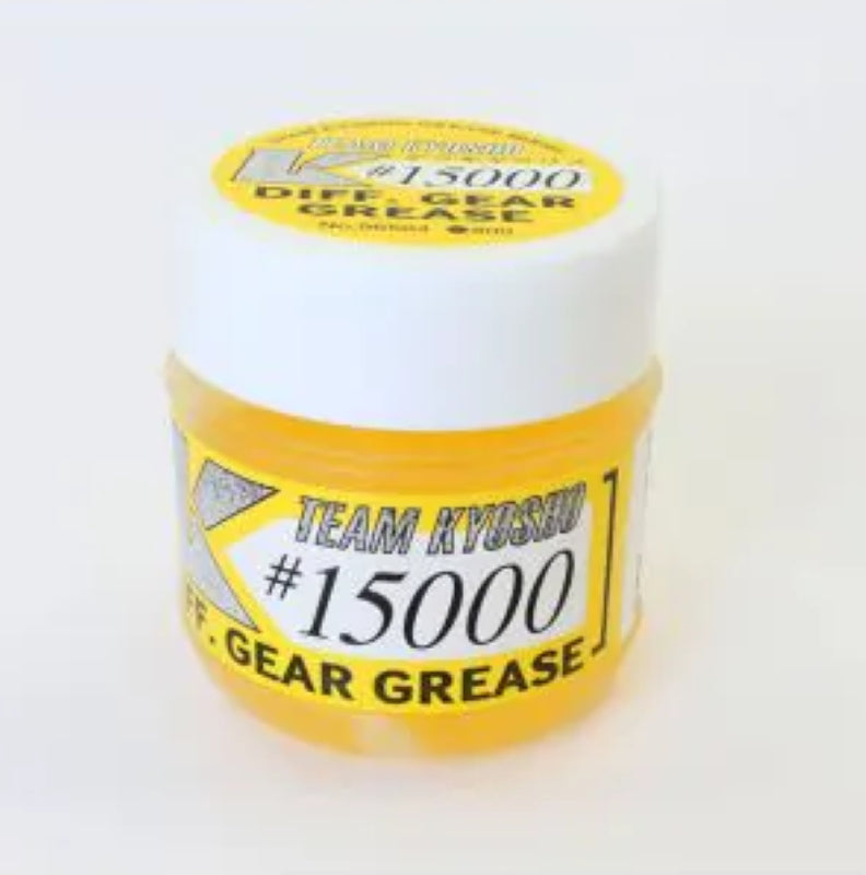 Kyosho Diff Gear Grease #15000 ensures smooth operation and longevity for RC vehicle differential gears.