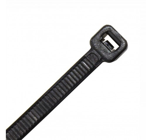 200MM X 4.8MM BLACK CABLE TIE - PACK OF 25