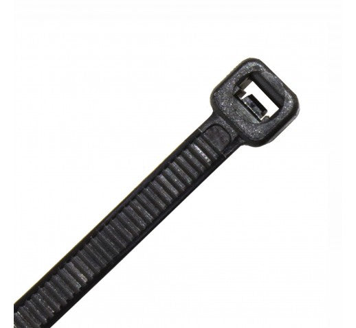 300MM X 4.8MM BLACK CABLE TIE - PACK OF 25