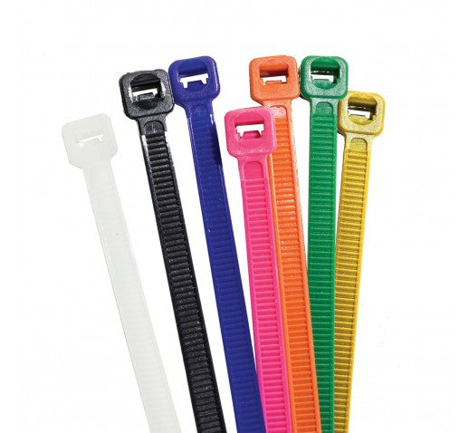 300MM X 4.8MM MIXED COLOUR CABLE TIES