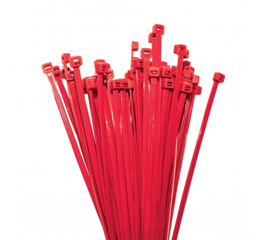 300MM X 4.8MM RED CABLE TIE