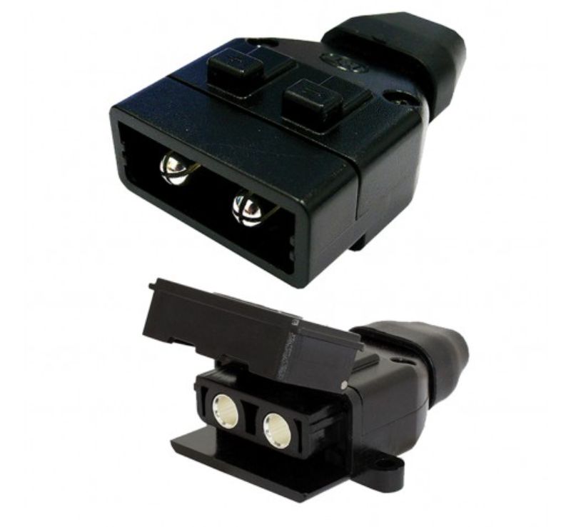 50 AMP trailer plug and socket twin pack with UV resistant housing and easy installation, ideal for heavy-duty towing connections.