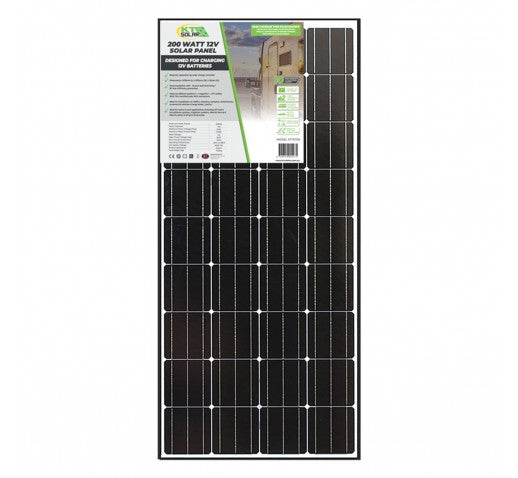 200W 12V MONO CRYSTALLINE SOLAR PANEL