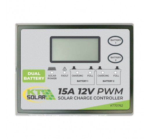 15AMP 12V PWM SOLAR CHARGE REGULATOR - DUAL CHARGE BATTERY