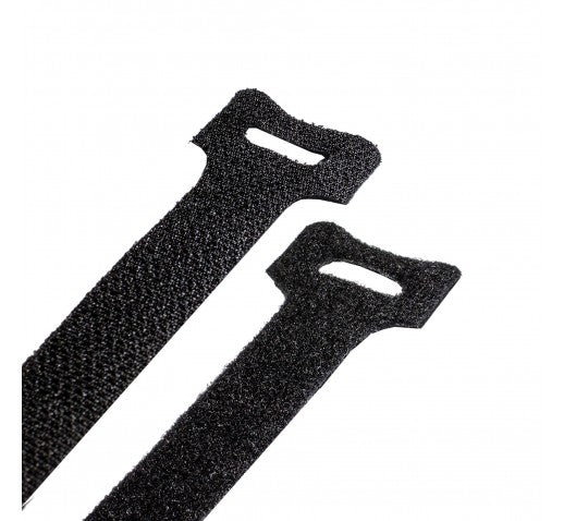 BLACK VELCRO STRAPS 300MM X 25MM - PACK OF 75