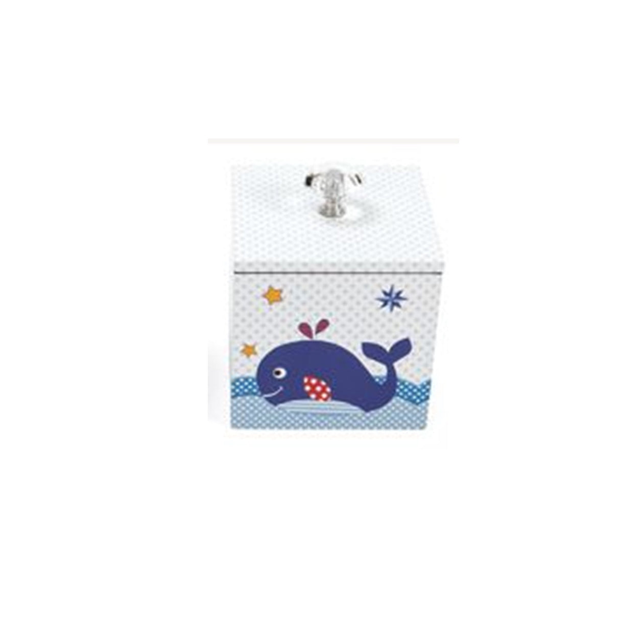 Trinket Box White+Blue With Boats