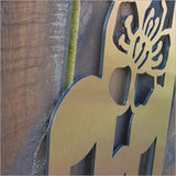 Wall Art - Large Koru Manuka Brushed Copper ACM (790mm)- Kiwiana