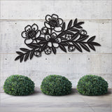 Wall Art - Large Manuka Branch Kiwiana Black (645mm)- Kiwiana