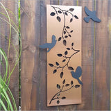 Wall Art - Large Panel Branches with Birds (Brushed Copper) 
- Kiwiana