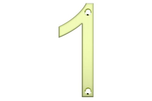 Letter Box Numbers - Polished Brass(NUMBER - 1)