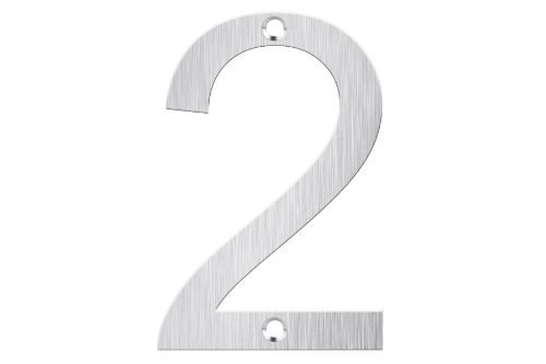 Letter Box Numbers - Stainless Steel (NUMBER - 2)