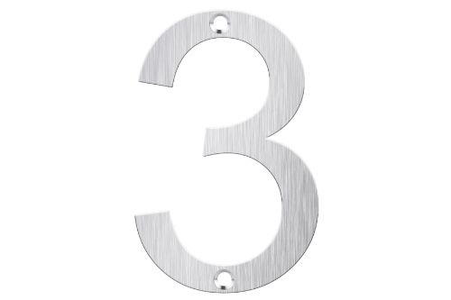 Letter Box Numbers - Stainless Steel (NUMBER - 3)