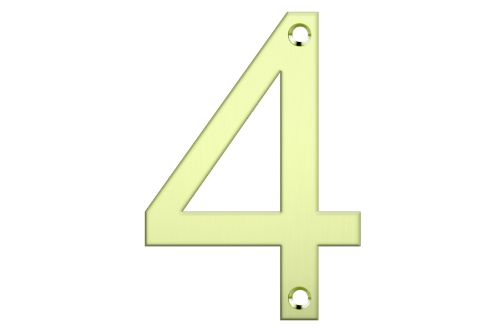 Letter Box Numbers - Polished Brass(NUMBER - 4)