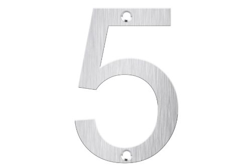 Letter Box Numbers - Stainless Steel (NUMBER - 5)