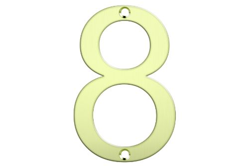 Letter Box Numbers - Polished Brass(NUMBER - 8)